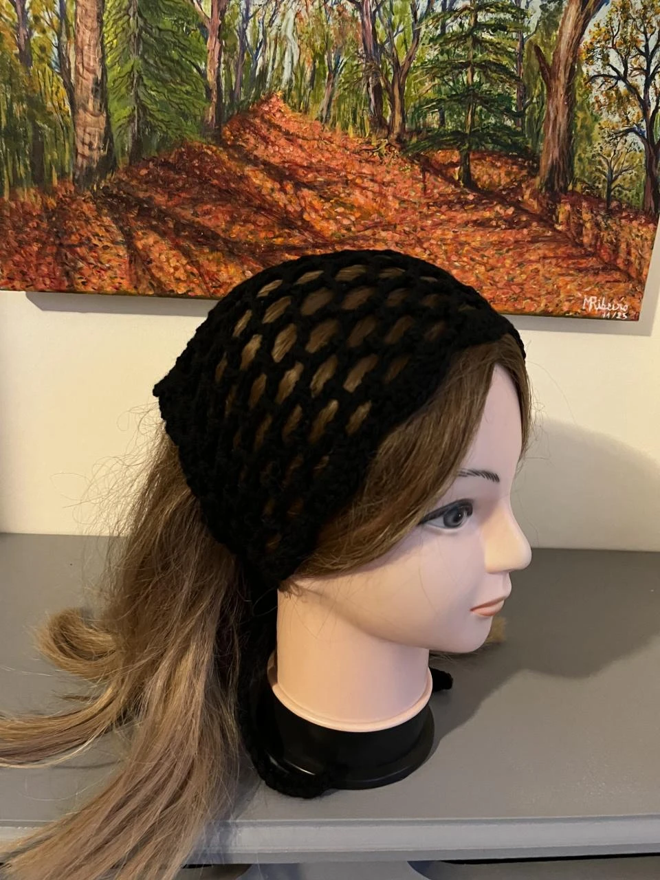 Bandana bandeau foulard headband pañuelo Laine Noir Taille unique adulte et enfa